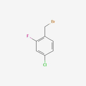 Chemical structure of 4-Chloro-2-fluorobenzyl Bromide