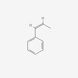Chemical structure of cis-β-Methylstyrene (stabilized with TBC)