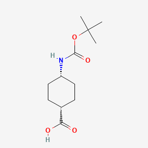 Chemical structure of cis-4-(tert-Butoxycarbonylamino)cyclohexanecarboxylic Acid