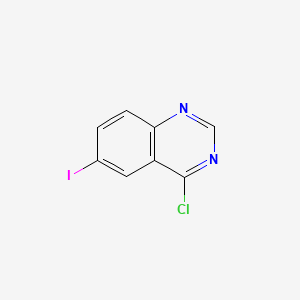 Chemical structure of 4-Chloro-6-iodoquinazoline