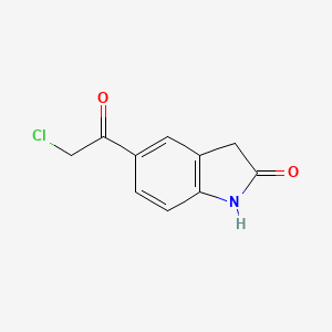 Chemical structure of 5-(Chloroacetyl)oxindole