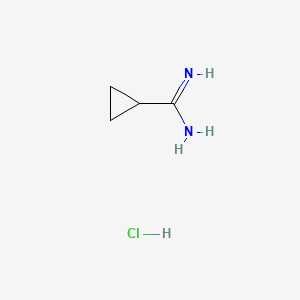 Chemical structure of Cyclopropanecarboxamidine Hydrochloride