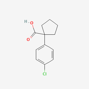 Chemical structure of 1-(4-Chlorophenyl)-1-cyclopentanecarboxylic Acid
