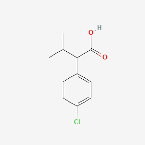 Chemical structure of 2-(4-Chlorophenyl)-3-methylbutyric Acid