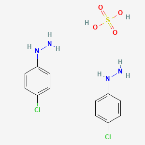 Chemical structure of 4-Chlorophenylhydrazine Sulfate