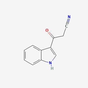 Chemical structure of 3-(Cyanoacetyl)indole