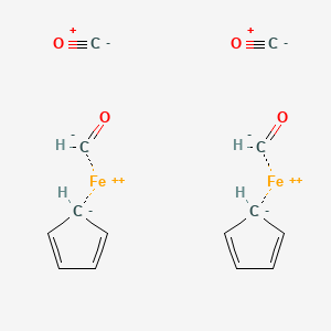 Chemical structure of Cyclopentadienyliron Dicarbonyl Dimer