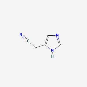 Chemical structure of 4(5)-Cyanomethylimidazole