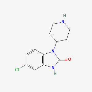 Chemical structure of 5-Chloro-1-(4-piperidinyl)-2-benzimidazolinone