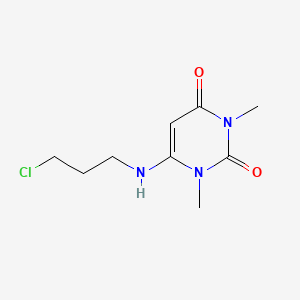 Chemical structure of 6-[(3-Chloropropyl)amino]-1,3-dimethyluracil