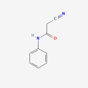 Chemical structure of 2-Cyanoacetanilide