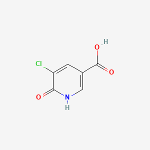 Chemical structure of 5-Chloro-6-hydroxynicotinic Acid