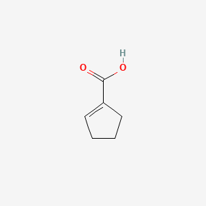 Chemical structure of 1-Cyclopentenecarboxylic Acid