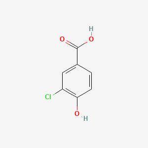 Chemical structure of 3-Chloro-4-hydroxybenzoic Acid Hemihydrate