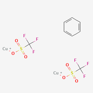 Chemical structure of Copper(I) Trifluoromethanesulfonate Benzene Complex