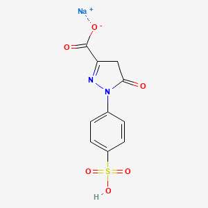 Chemical structure of 3-Carboxy-1-(4-sulfophenyl)-5-pyrazolone Sodium Salt