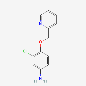 Chemical structure of 3-Chloro-4-(2-pyridylmethoxy)aniline