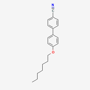 Chemical structure of 4-Cyano-4'-heptyloxybiphenyl