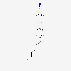 Chemical structure of 4'-Cyano-4-hexyloxybiphenyl