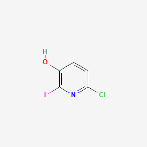 Chemical structure of 6-Chloro-2-iodo-3-hydroxypyridine