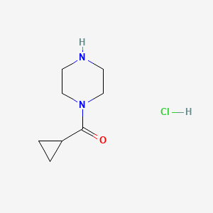Chemical structure of 1-(Cyclopropylcarbonyl)piperazine Hydrochloride