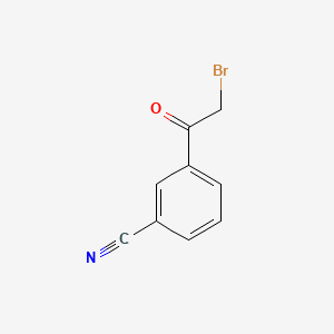 Chemical structure of 3-Cyanophenacyl Bromide