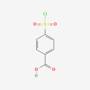 Chemical structure of 4-(Chlorosulfonyl)benzoic acid