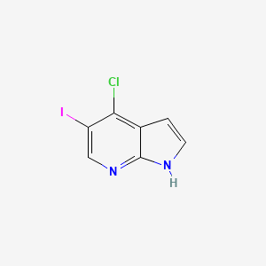 Chemical structure of 4-Chloro-5-iodo-1H-pyrrolo[2,3-b]pyridine