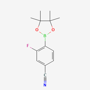 Chemical structure of 4-Cyano-2-fluorophenylboronic acid pinacol ester