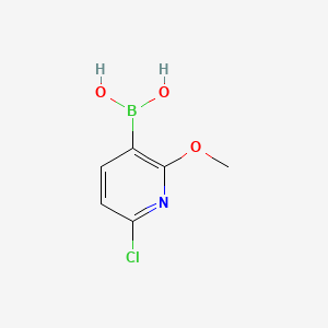 Chemical structure of 6-Chloro-2-methoxypyridine-3-boronic acid