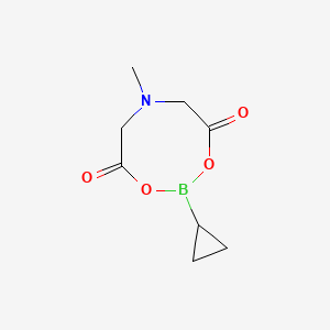 Chemical structure of Cyclopropylboronic acid MIDA ester