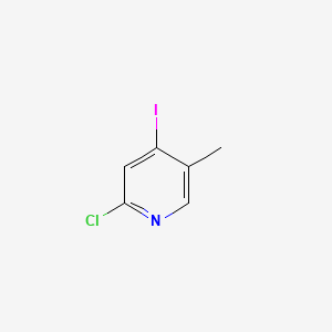 Chemical structure of 2-Chloro-4-iodo-5-methylpyridine