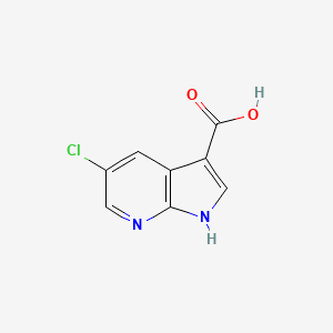 Chemical structure of 5-Chloro-1H-pyrrolo[2,3-b]pyridine-3-carboxylic acid