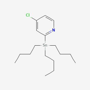 Chemical structure of 4-Chloro-2-(tributylstannyl)pyridine