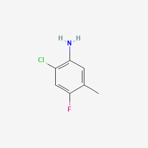 Chemical structure of 2-Chloro-4-fluoro-5-methylaniline
