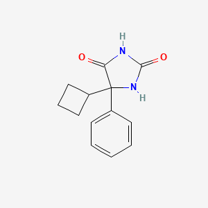 Chemical structure of 5-CYCLOBUTYL-5-PHENYLHYDANTOIN