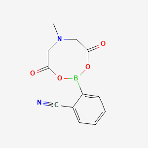 Chemical structure of 2-Cyanophenylboronic acid MIDA ester