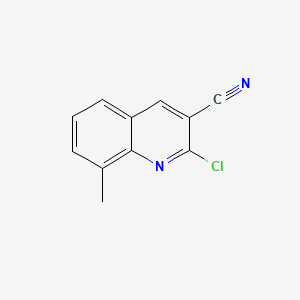 Chemical structure of 2-Chloro-8-methylquinoline-3-carbonitrile