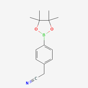 Chemical structure of 4-(Cyanomethyl)phenylboronic acid pinacol ester