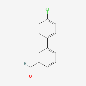 Chemical structure of 3-(4-Chlorophenyl)benzaldehyde