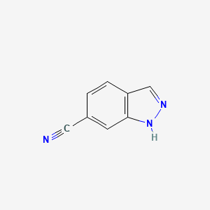 Chemical structure of 6-Cyano-1H-indazole