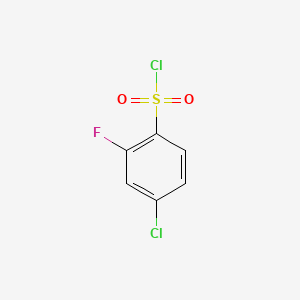 Chemical structure of 4-Chloro-2-fluorobenzenesulfonyl chloride