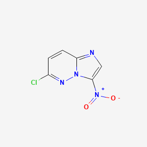 Chemical structure of 6-Chloro-3-nitro-imidazo[1,2-b]pyridazine