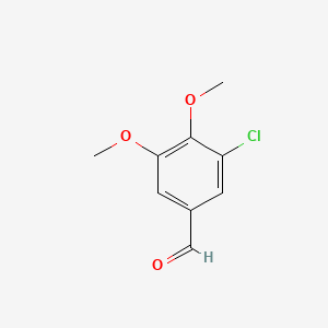 Chemical structure of 3-Chloro-4,5-dimethoxybenzaldehyde