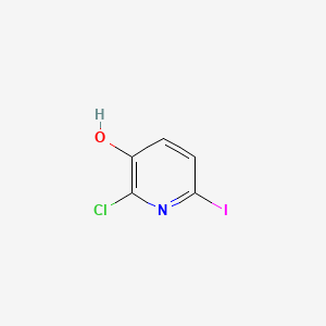 Chemical structure of 2-Chloro-3-hydroxy-6-iodopyridine