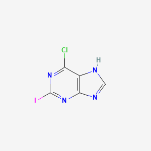 Chemical structure of 6-Chloro-2-iodopurine
