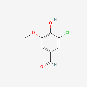 Chemical structure of 3-Chloro-4-hydroxy-5-methoxybenzaldehyde