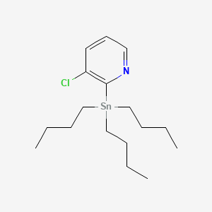 Chemical structure of 3-Chloro-2-(tributylstannyl)pyridine