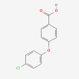 Chemical structure of 4-(4-Chlorophenoxy)benzoic acid