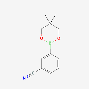 Chemical structure of (3-Cyanophenyl)boronic acid, neopentyl glycol ester